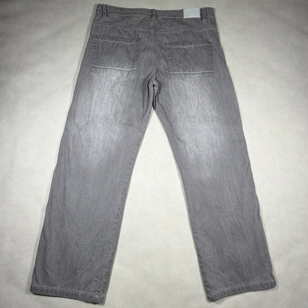 Southpole Mens Relaxed‎ Fit Grey Faded Denim Jeans 40x34 Baggy Streetwear Y2K - Picture 10 of 12